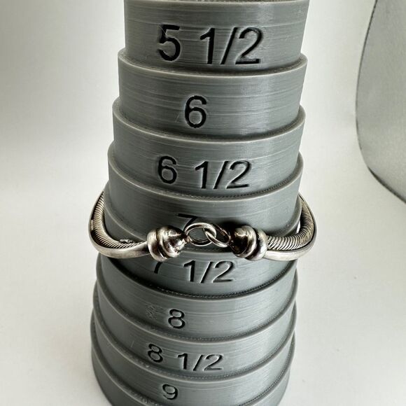 Possible vintage TAXCO Solid Sterling Silver Hinged Bangle Bracelet, Stamped! - Picture 6 of 11